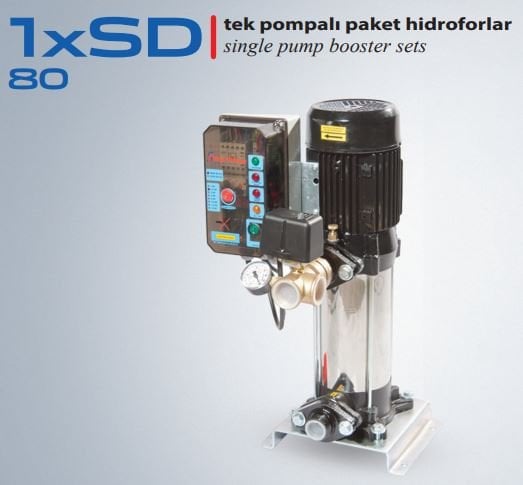 star pompa 1xSD 80 Düşey Tip Tek Pompalı Paket Hidrofor, Dikey Milli Paket Hidrofor 1SD 80 monofaze ve trifaze fiyatı ve temsili resmi